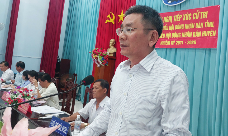 Tân Hưng: Đại biểu HĐND tỉnh, huyện tiếp xúc cử tri xã Vĩnh Châu B và Hưng Thạnh