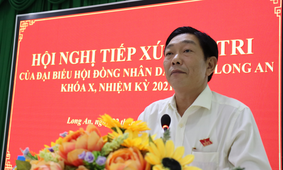 Đại biểu Hội đồng Nhân dân tỉnh tiếp xúc cử tri huyện Cần Giuộc
