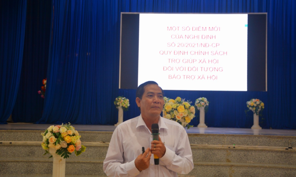 Cần Giuộc tập huấn chính sách trợ giúp xã hội các đối tượng.