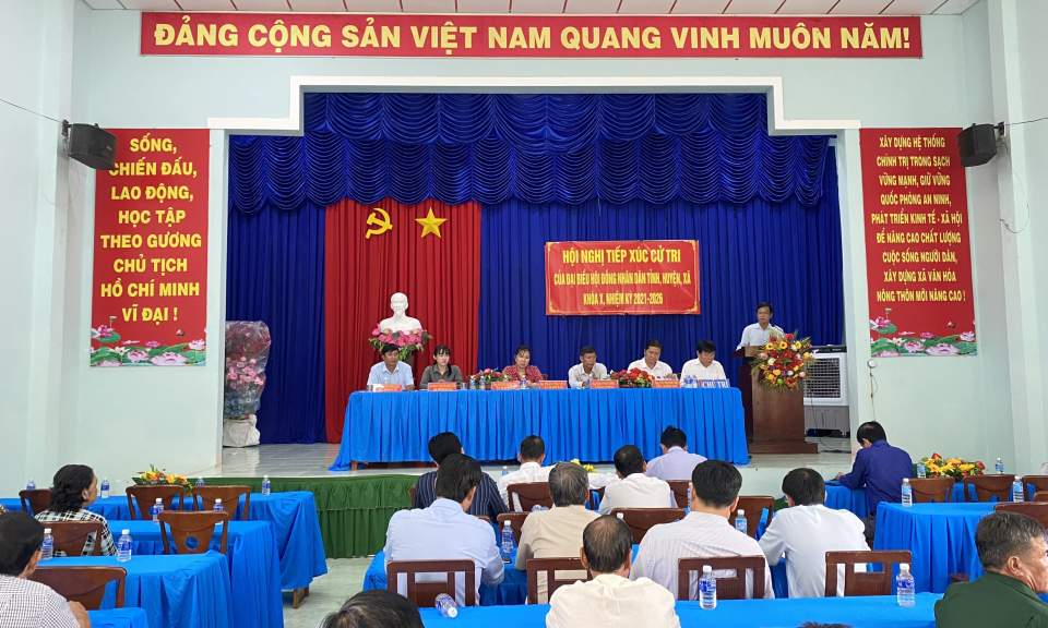Vĩnh Hưng: Đại biểu HĐND tỉnh, huyện tiếp xúc cử tri xã Thái Bình Trung