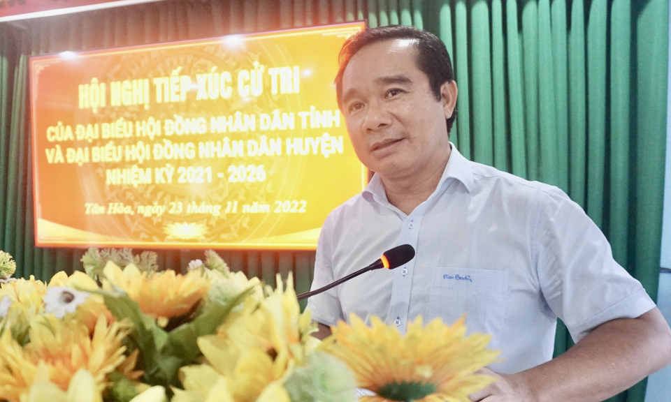 Bí thư Tỉnh ủy, Chủ tịch HĐND Tỉnh dự tiếp xúc cử tri Bến Lức