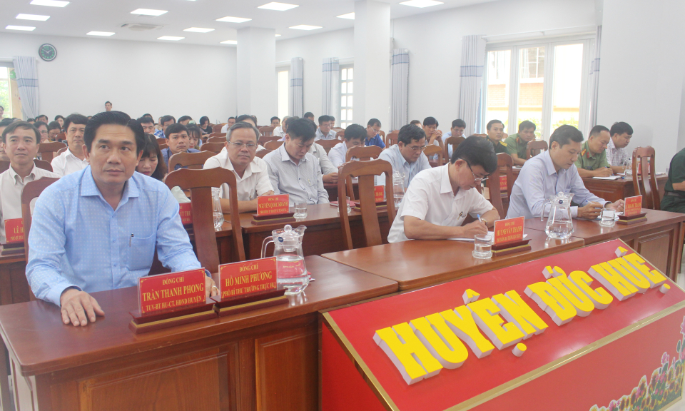 Ban Tuyên giáo Tỉnh ủy tổ chức hội nghị tuyên truyền thông tin đối ngoại, quản lý biên giới Việt Nam - Campuchia năm 2022 tại Đức Huệ