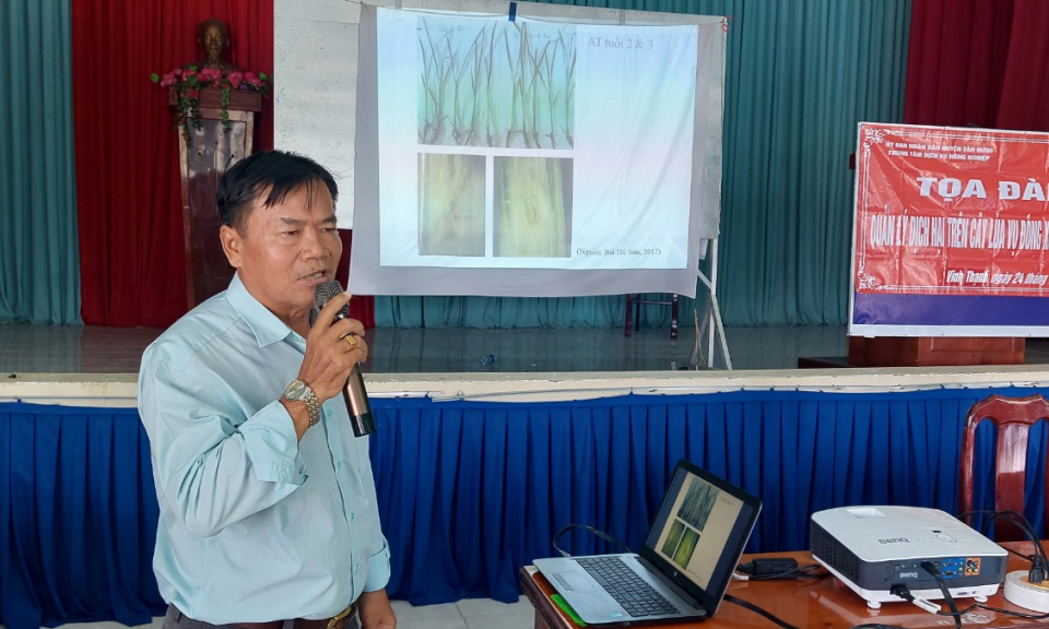 Tân Hưng tọa đàm quản lý dịch hại trên cây lúa vụ đông xuân 2022-2023