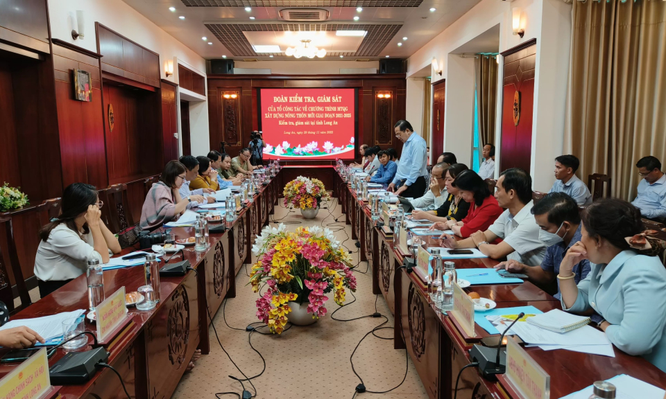 Trung ương Hội Nông dân kiểm tra, giám sát Chương trình mục tiêu quốc gia xây dựng nông thôn mới tại Long An