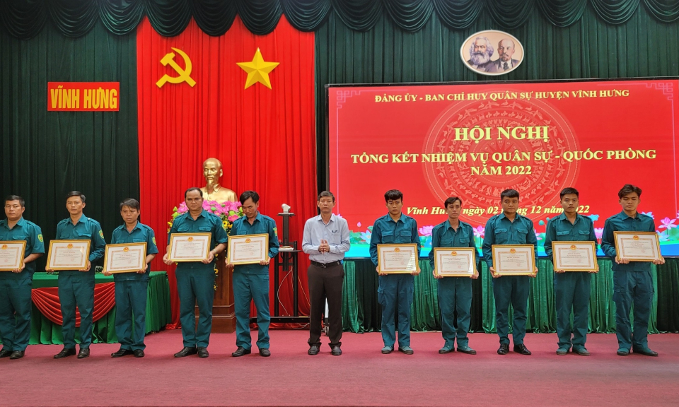 Vĩnh Hưng – Tổng kết nhiệm vụ quân sự - quốc phòng năm 2022