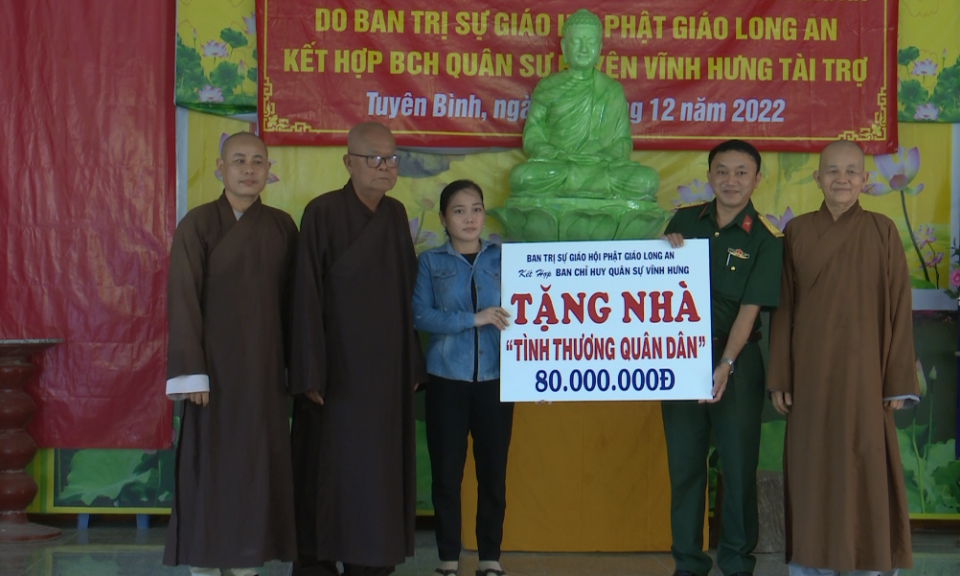 Vĩnh Hưng khởi công xây dựng nhà tình thương quân dân tại xã Tuyên Bình