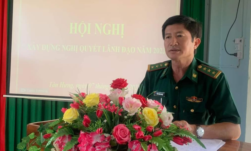 Đảng bộ Đồn Biên phòng Sông Trăng xây dựng Nghị quyết lãnh đạo năm 2023