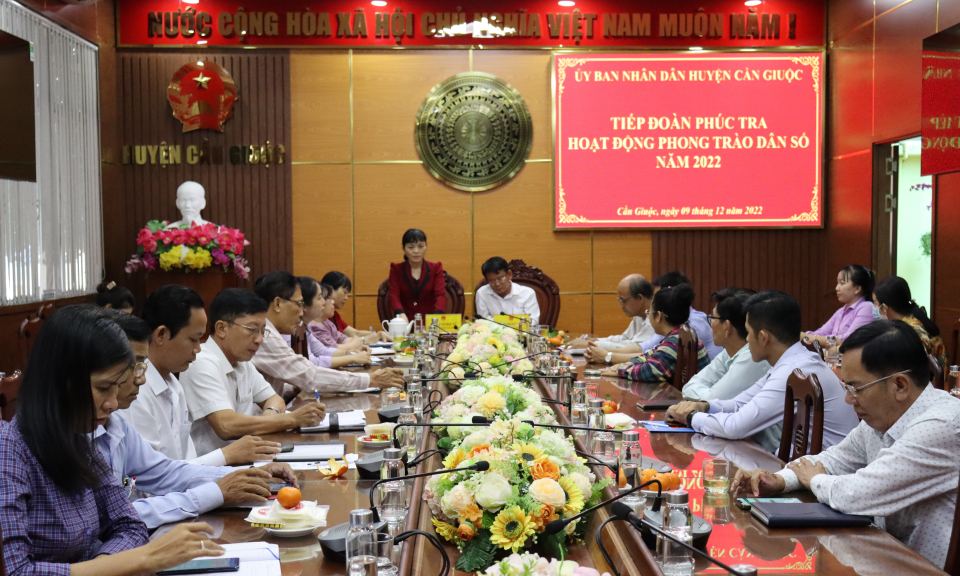Tỉnh phúc tra kết quả phong trào dân số của huyện Cần Giuộc
