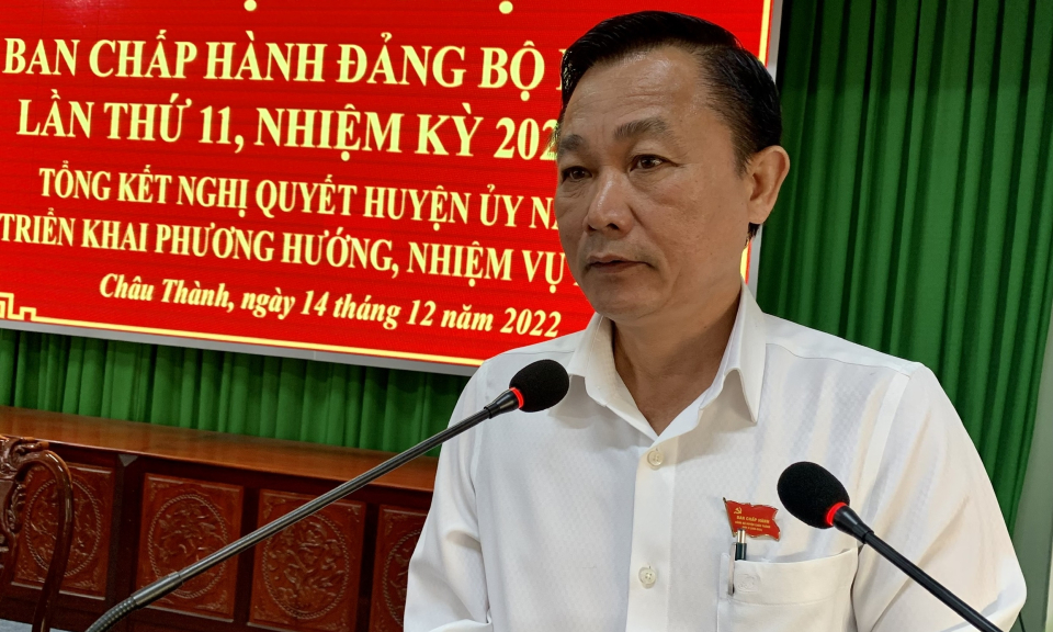 Ban Chấp hành Đảng bộ huyện Châu Thành tổ chức Hội nghị lần thứ 11