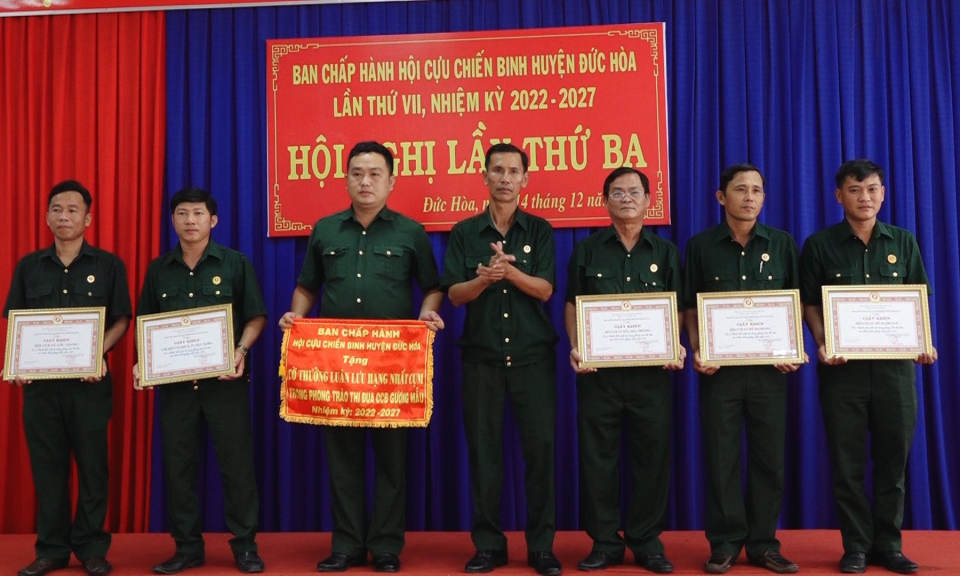  Hội Cựu chiến binh huyện Đức Hòa tổ chức hội nghị lần thứ ba, nhiệm kỳ 2022 - 2027