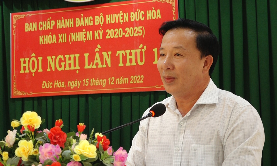 Hội nghị Ban Chấp hành Đảng bộ huyện Đức Hòa lần thứ 12