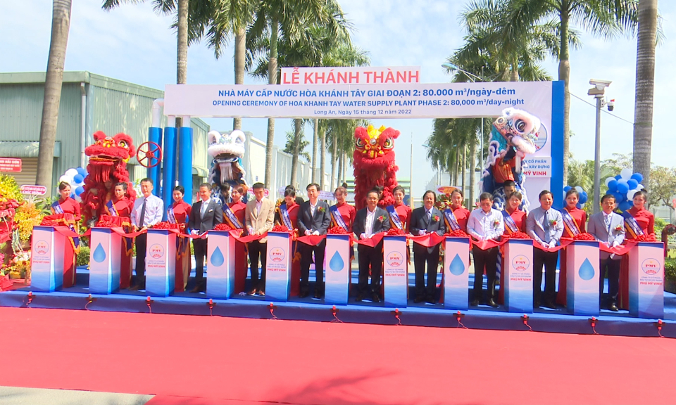 Bí thư Tỉnh ủy dự lễ khánh thành nhà máy cấp nước Hòa Khánh Tây giai đoạn 2