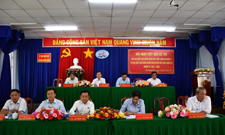 Đại biểu HĐND tỉnh tiếp xúc cử tri Đức Hòa 