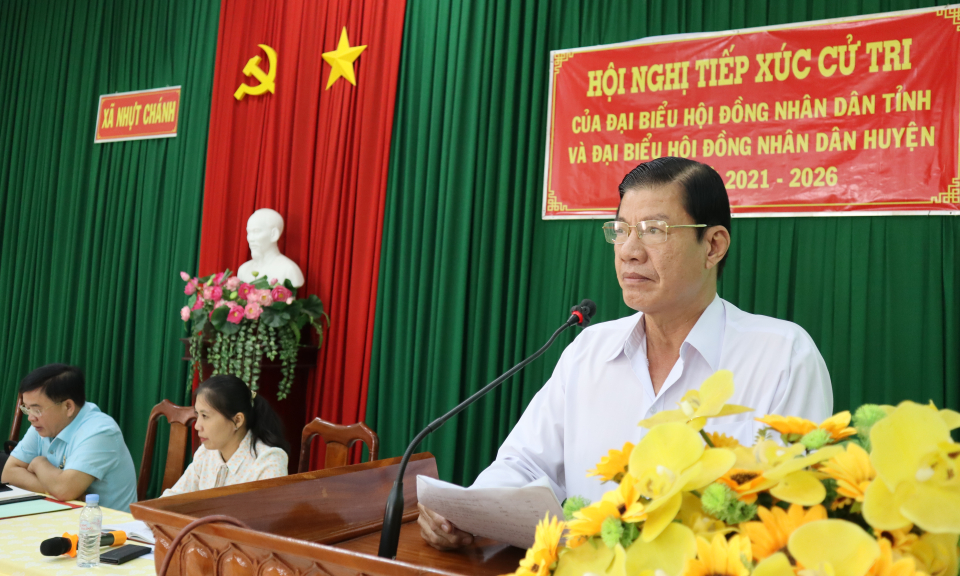 Cử tri xã Nhựt Chánh huyện Bến Lức kiến nghị nhiều vấn đề về đời sống dân sinh