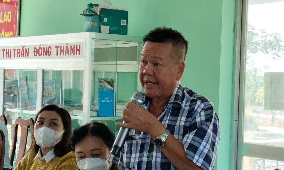 Đại biểu HĐND tỉnh tiếp xúc cử tri thị trấn Đông Thành, huyện Đức 