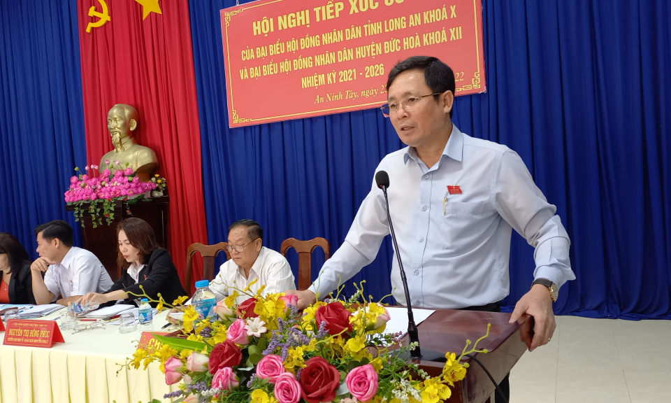 Đại biểu HĐND tỉnh tiếp xúc cử tri huyện Đức Hòa 
