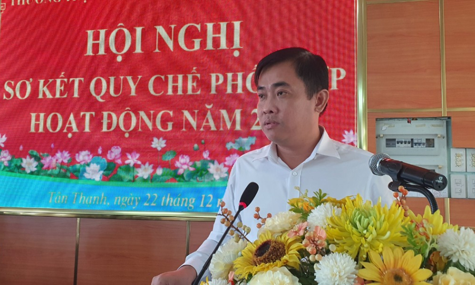 Tân Thạnh sơ kết 1 năm thực hiện quy chế phối hợp Thường trực HĐND - UBND  và Ủy ban MTTQ Việt Nam huyện