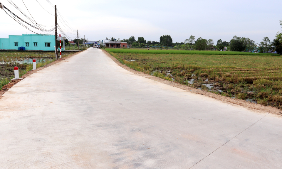 Cần Đước đầu tư 50 tỷ đồng xây dựng đường giao thông xã nông thôn mới nâng cao