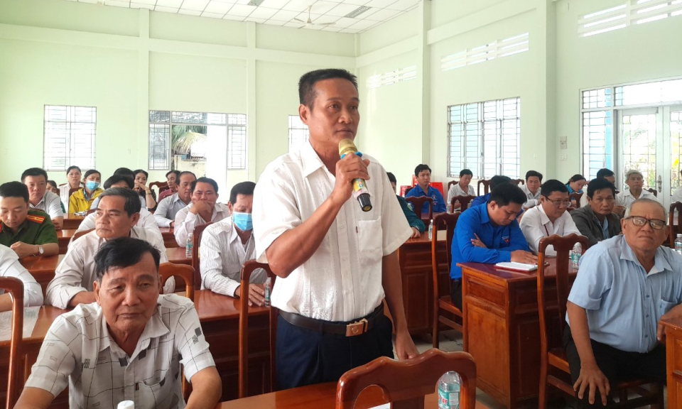 Đại biểu HĐND tỉnh, huyện tiếp xúc cử tri tại 2 xã Tân Thành và Tân Ninh, huyện Tân Thạnh