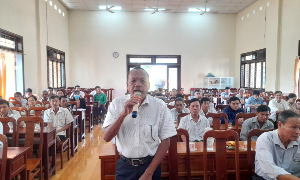 Đại biểu HĐND 2 cấp tỉnh, huyện tiếp xúc cử tri tại xã Nhơn Ninh
