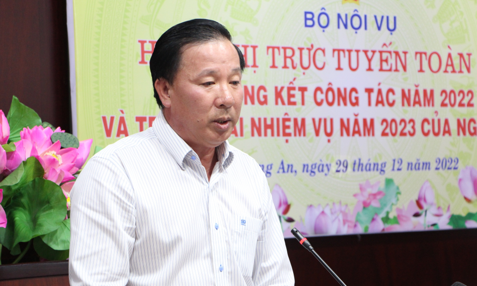 Hội nghị trực tuyến toàn quốc tổng kết công tác 2022 ngành Nội vụ
