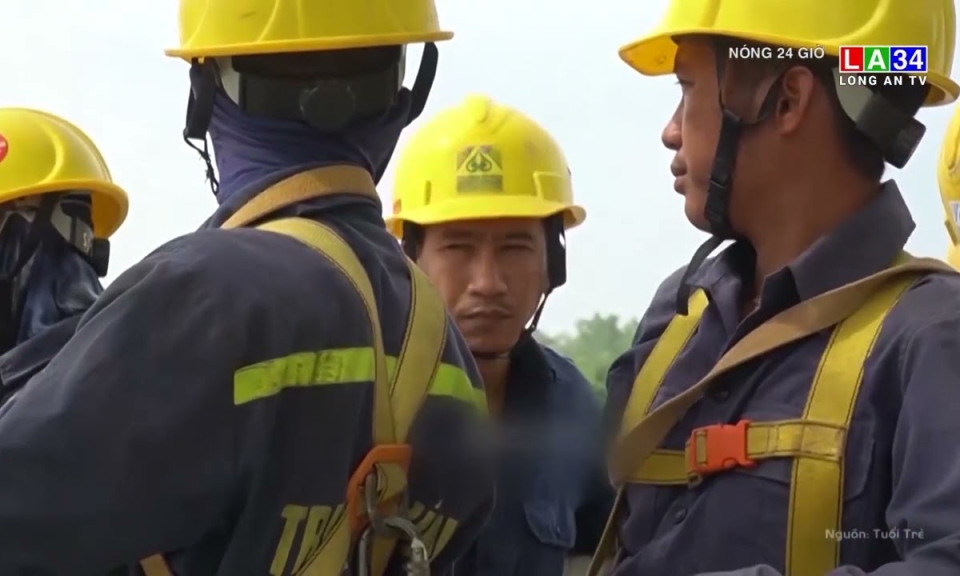 Thi công căng cáp dây văng cầu Mỹ Thuận 2