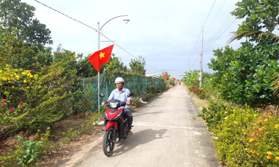 Tân Thạnh khánh thành và đưa vào sử dụng tuyến đường ánh sáng an ninh trật tự