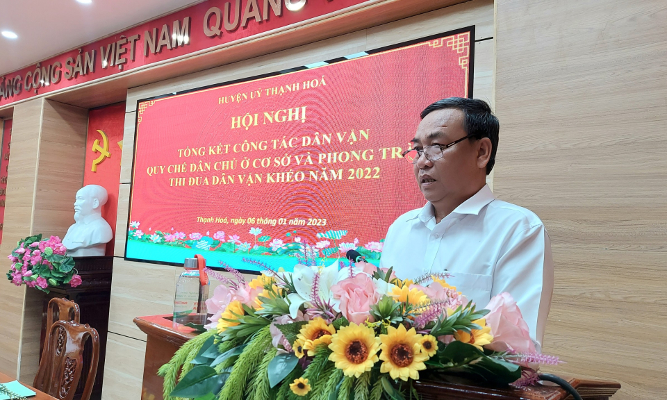 Thạnh Hóa tổng kết Quy chế dân chủ ở cơ sở và phong trào thi đua Dân vận khéo năm 2022