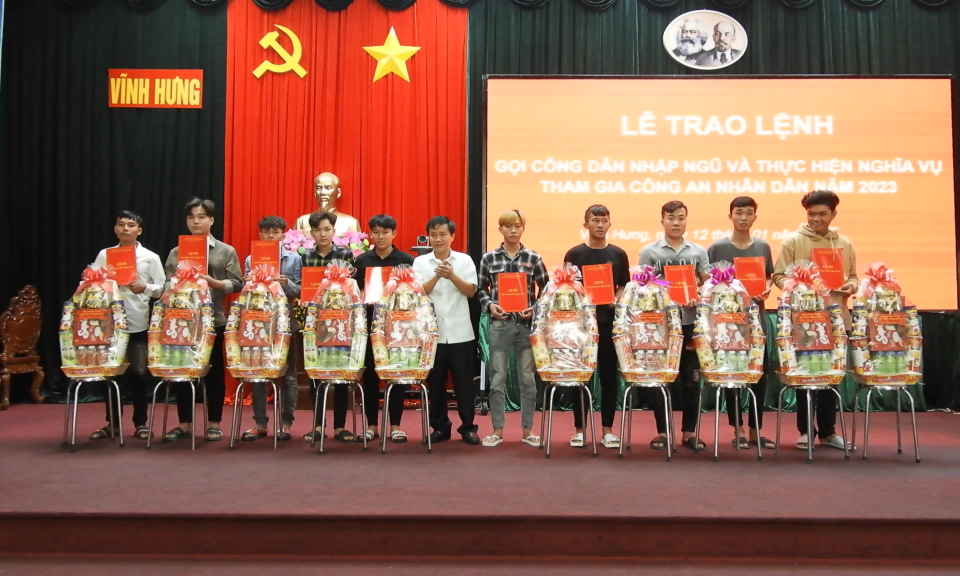 Vĩnh Hưng phát lệnh gọi công dân nhập ngũ 2023