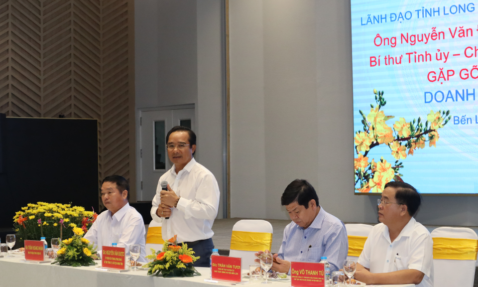 Bí thư Tỉnh ủy Long An họp mặt chúc Tết, động viên các doanh nghiệp
