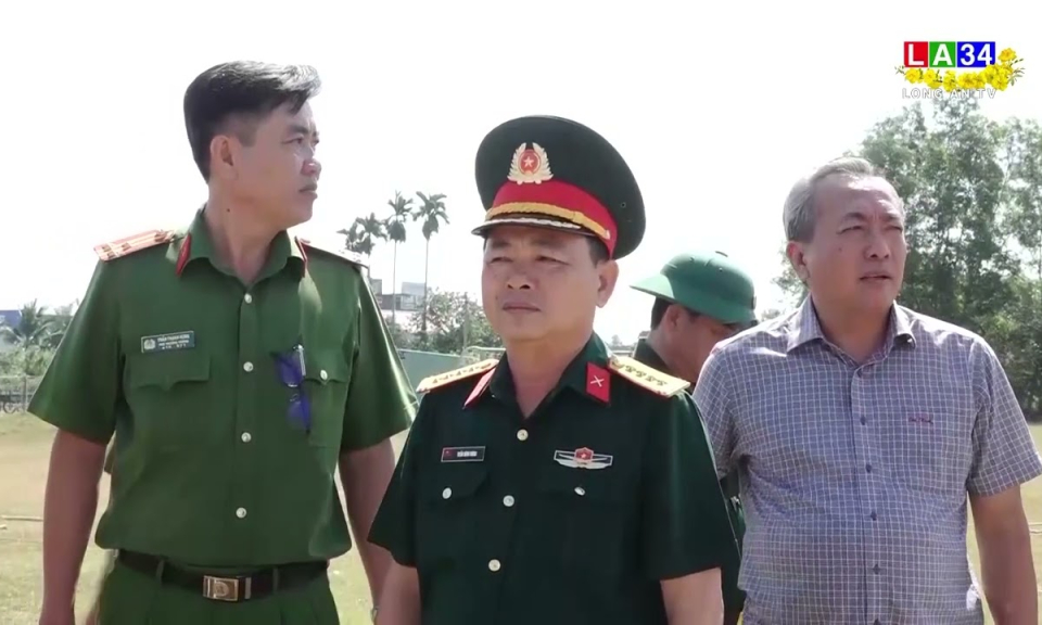 Kiểm tra trận địa bắn pháo hoa đêm giao thừa tại huyện Đức Hòa