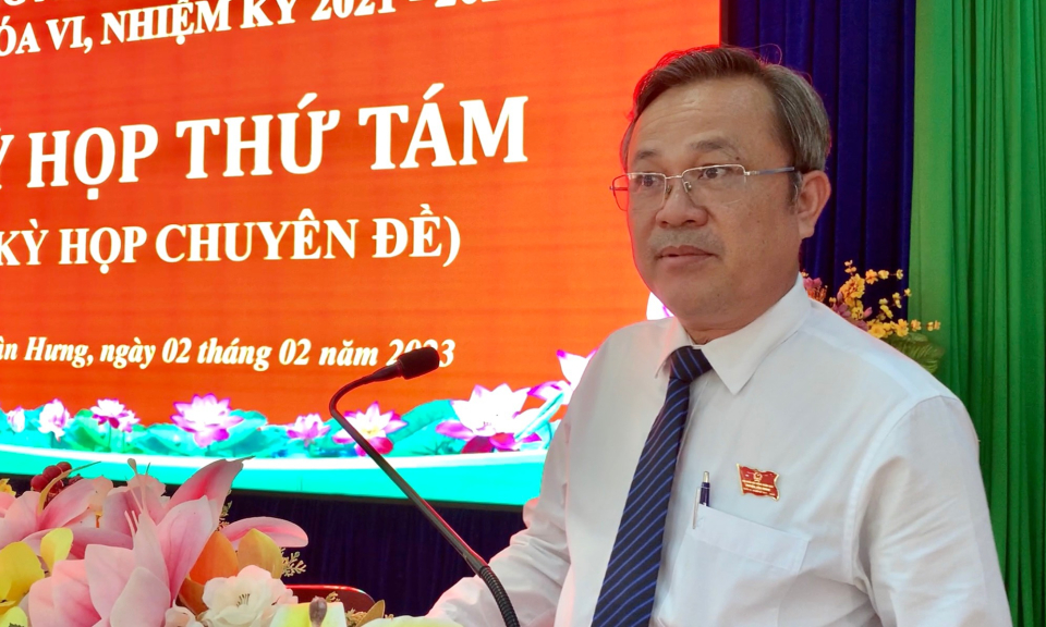 Kỳ họp thứ 8 (kỳ họp chuyên đề) HĐND huyện Tân Hưng 
