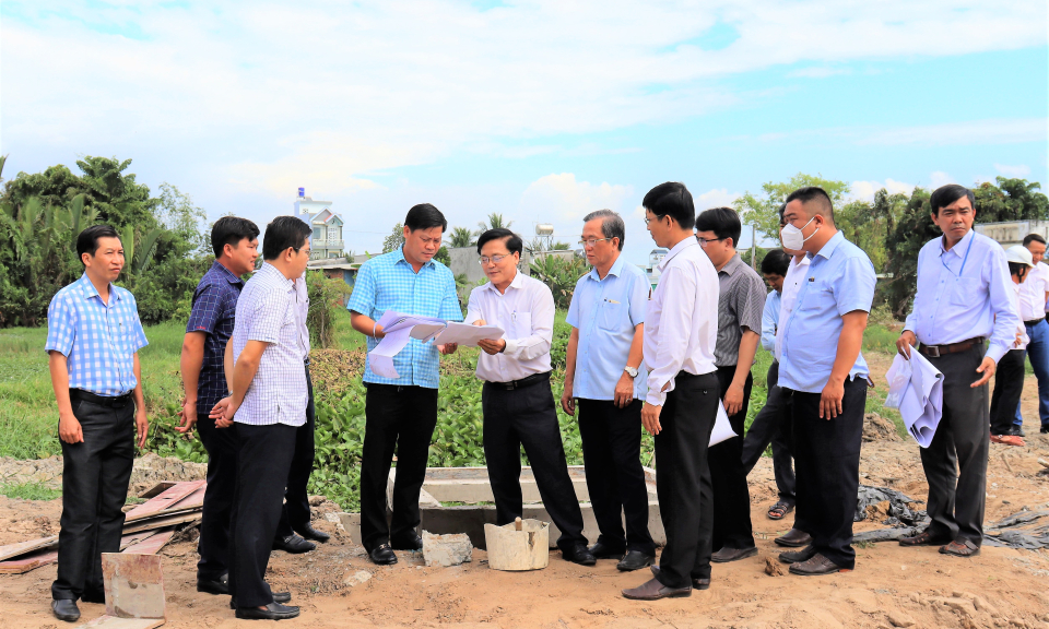 Sở y tế Long An khảo sát việc xây dựng Trạm y tế xã Long Trạch tại Cần Đước