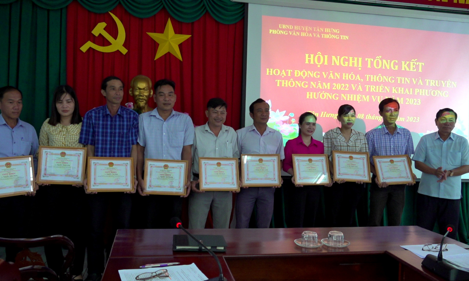 Tân Hưng tổng kết hoạt động Văn hóa, Thông tin và Truyền thông