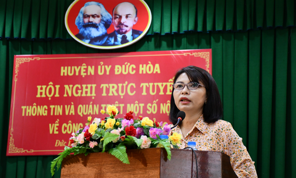 Đức Hòa thông tin và quán triệt công tác xây dựng Đảng