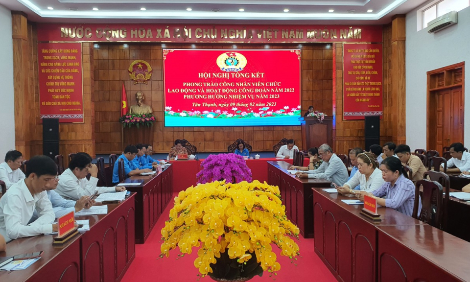 Tân Thạnh tổng kết hoạt động công đoàn năm 2022
