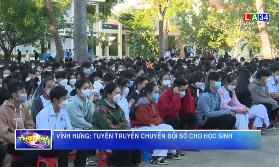 Vĩnh Hưng: Tuyên truyền chuyển đổi số cho học sinh
