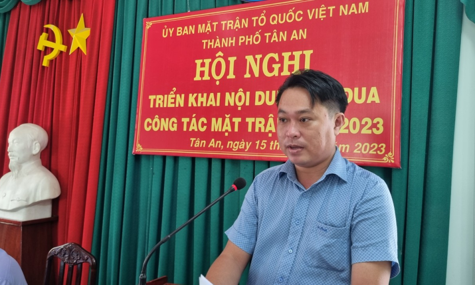 Ủy ban MTTQ thành phố Tân An triển khai nội dung thi đua 