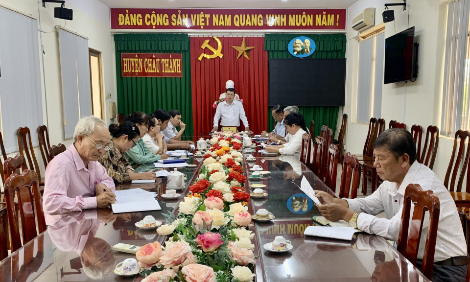 Lãnh đạo huyện Châu Thành làm việc các ngành Khối Văn hóa - Xã hội