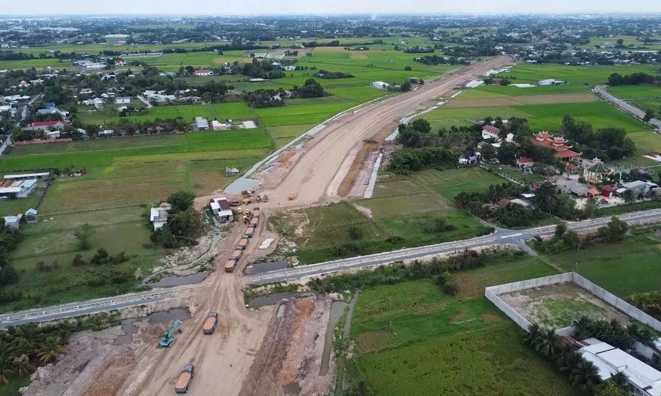 Dự án trục mở mới Tây Bắc kết nối Long An - Thành phố Hồ Chí Minh đang đẩy nhanh tiến độ