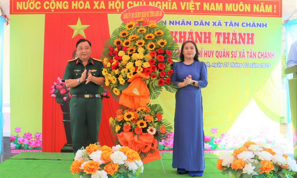Cần Đước khánh thành công trình trụ sở Ban chỉ huy quân sự xã Tân Chánh