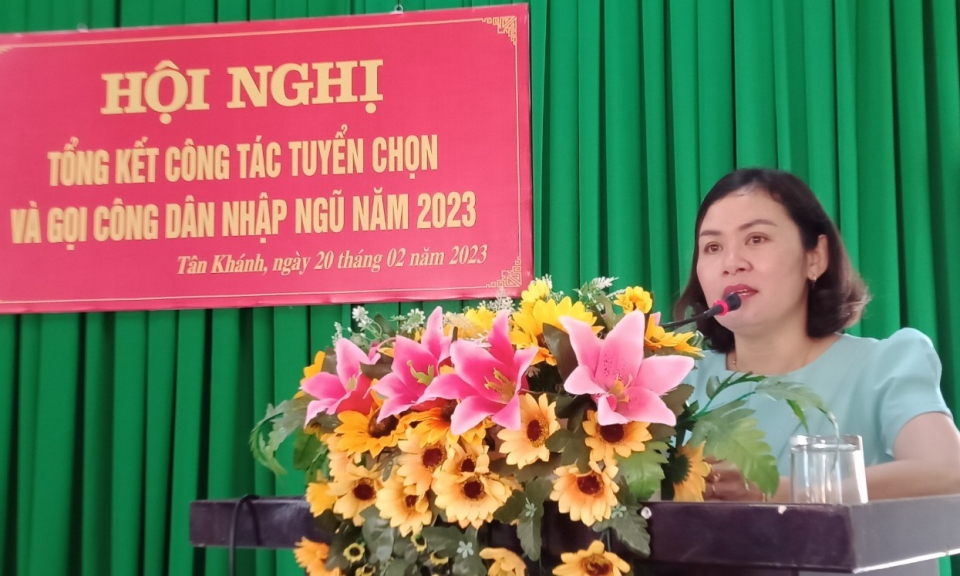 Phường Tân Khánh, TP Tân An tổng kết công tác tuyển quân 2023