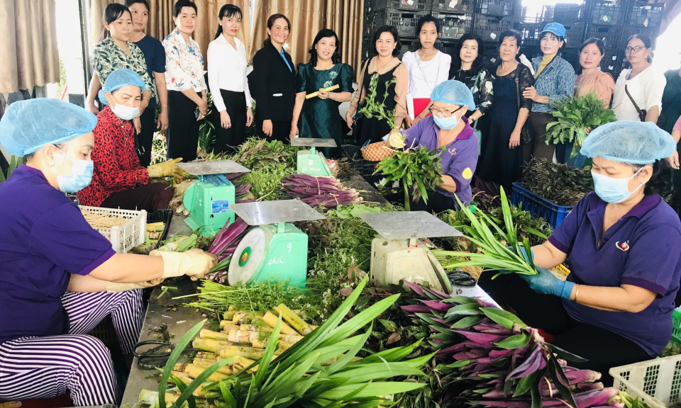 Hội Liên hiệp Phụ nữ tỉnh Trà Vinh giao lưu, tham khảo kinh nghiệm tại huyện Cần Giuộc