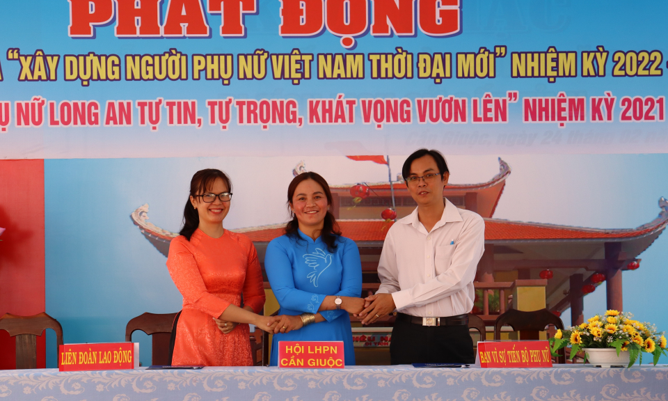 Hội Liên hiệp Phụ nữ huyện Cần Giuộc phát động các phong trào thi đua