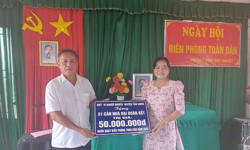 Xã Hưng Điền B, huyện Tân Hưng tổ chức Ngày hội Biên phòng toàn dân năm 2023