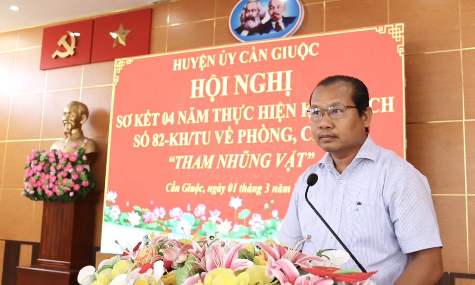 Cần Giuộc sơ kết 4 năm thực hiện phòng, chống “tham nhũng vặt”