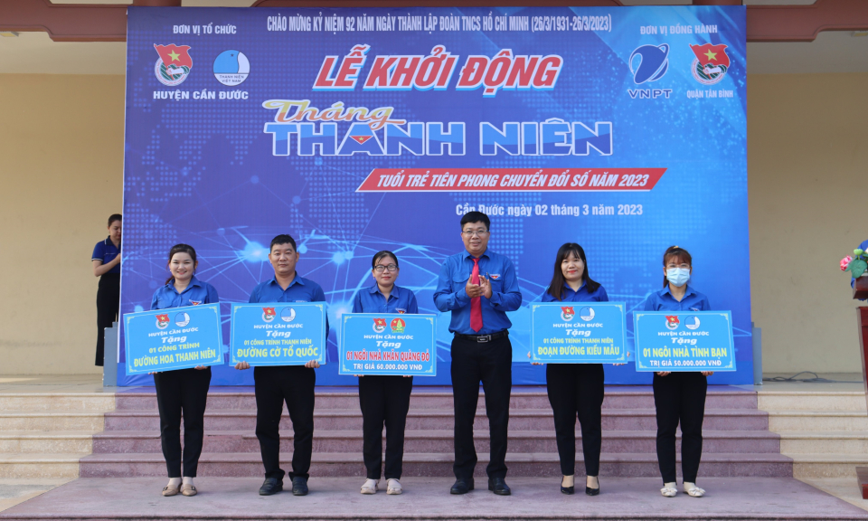 Huyện đoàn Cần Đước tổ chức lễ khởi động Tháng Thanh niên năm 2023