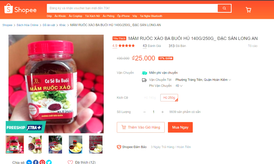 Long An hơn 1.200 gian hàng của các doanh nghiệp bán trên sàn Shopee