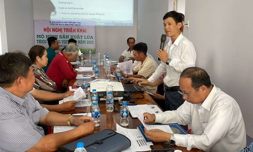 Tân Hưng mô hình điểm sản xuất lúa theo hướng VietGAP vụ Hè Thu 2023