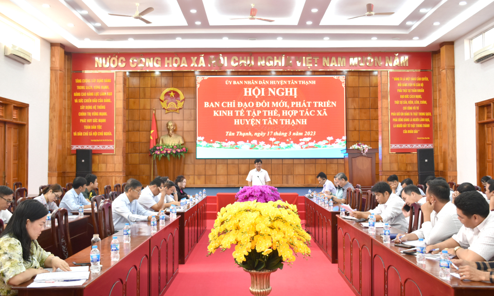 Tân Thạnh tháo gỡ khó khăn cho kinh tế tập thể, hợp tác xã 